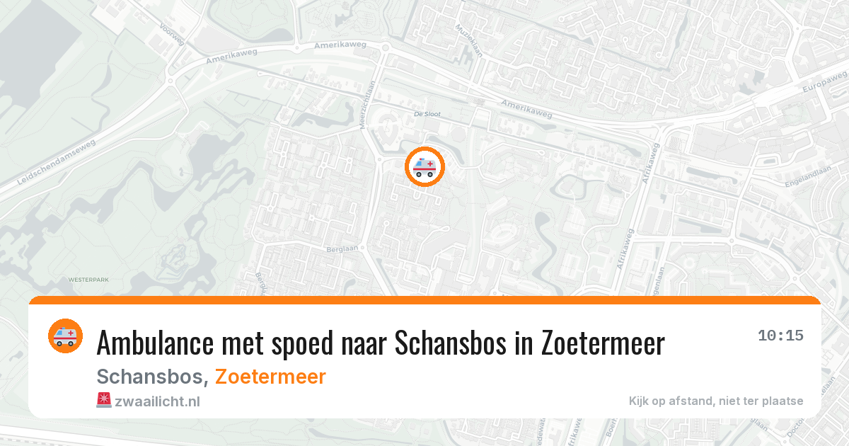Ambulance met spoed naar Schansbos in Zoetermeer — 25 feb 2026