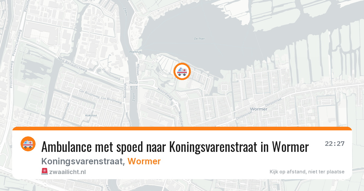 Ambulance met spoed naar Koningsvarenstraat in Wormer — 2 aug 2026