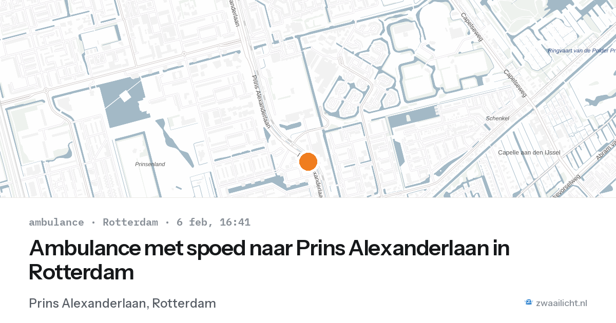 Ambulance met spoed naar Prins Alexanderlaan in Rotterdam — 6 feb 2026