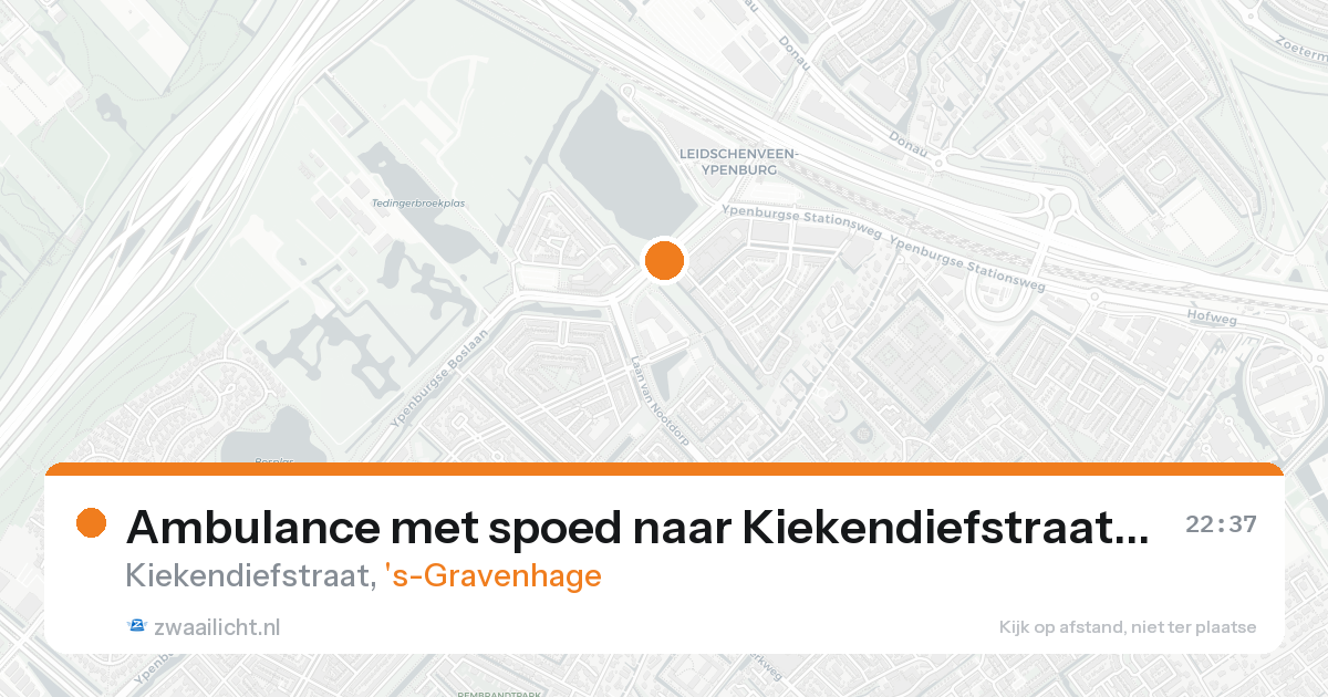 Ambulance met spoed naar Kiekendiefstraat in 's-Gravenhage — 18 aug 2026