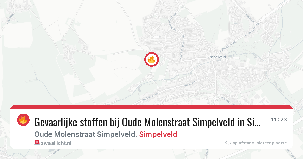 Gevaarlijke stoffen bij Oude Molenstraat Simpelveld in Simpelveld — 5 mrt 2026