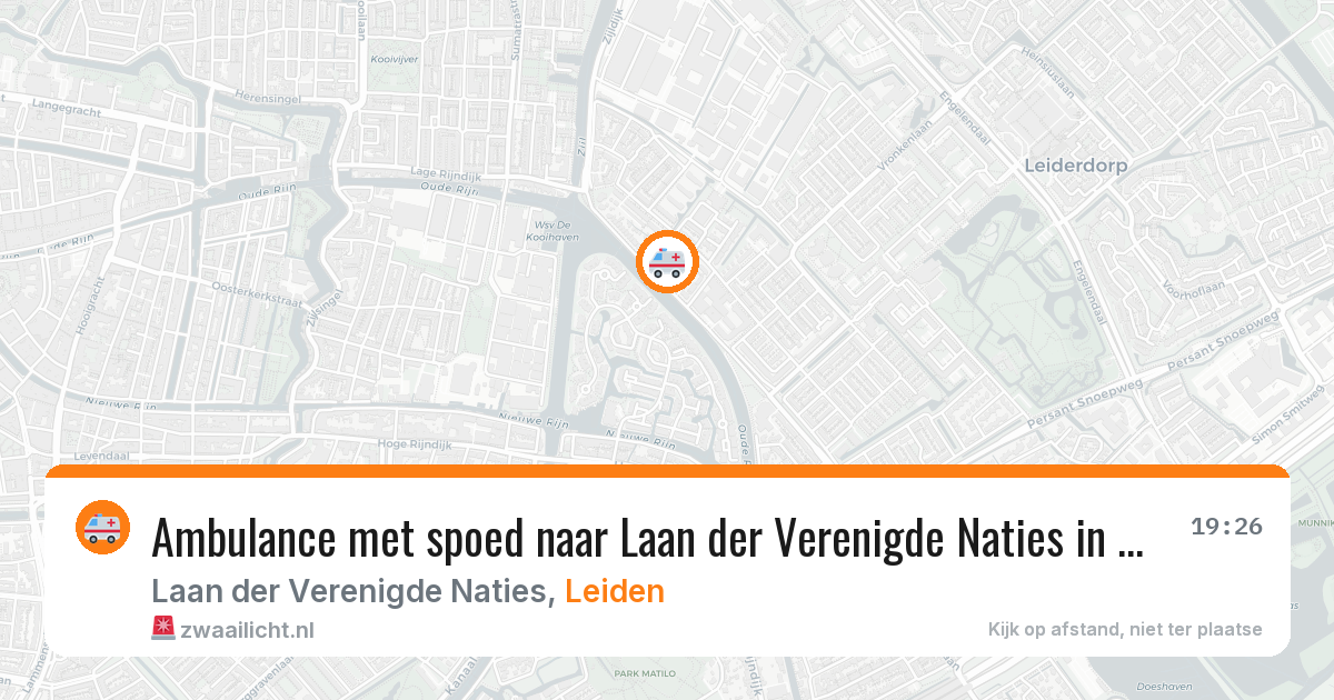 Ambulance met spoed naar Laan der Verenigde Naties in Leiden — 3 apr 2026