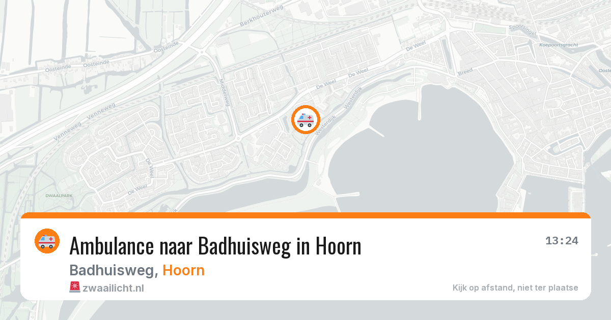 Ambulance naar Badhuisweg in Hoorn — 9 aug 2026
