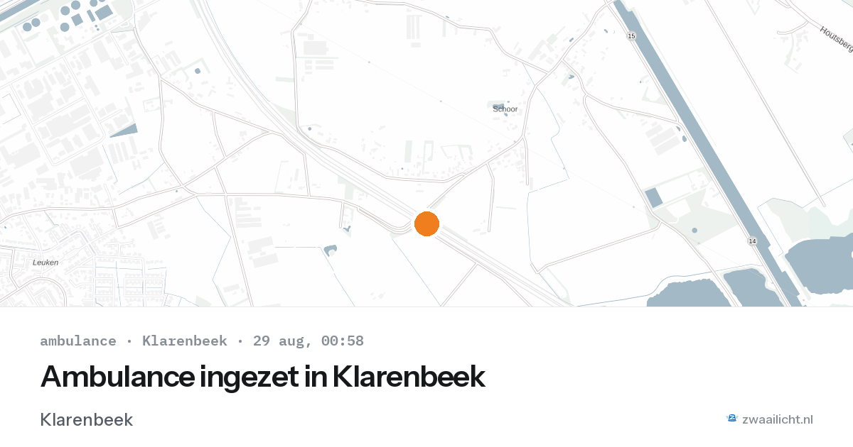 Ambulance ingezet in Klarenbeek — 28 aug 2026