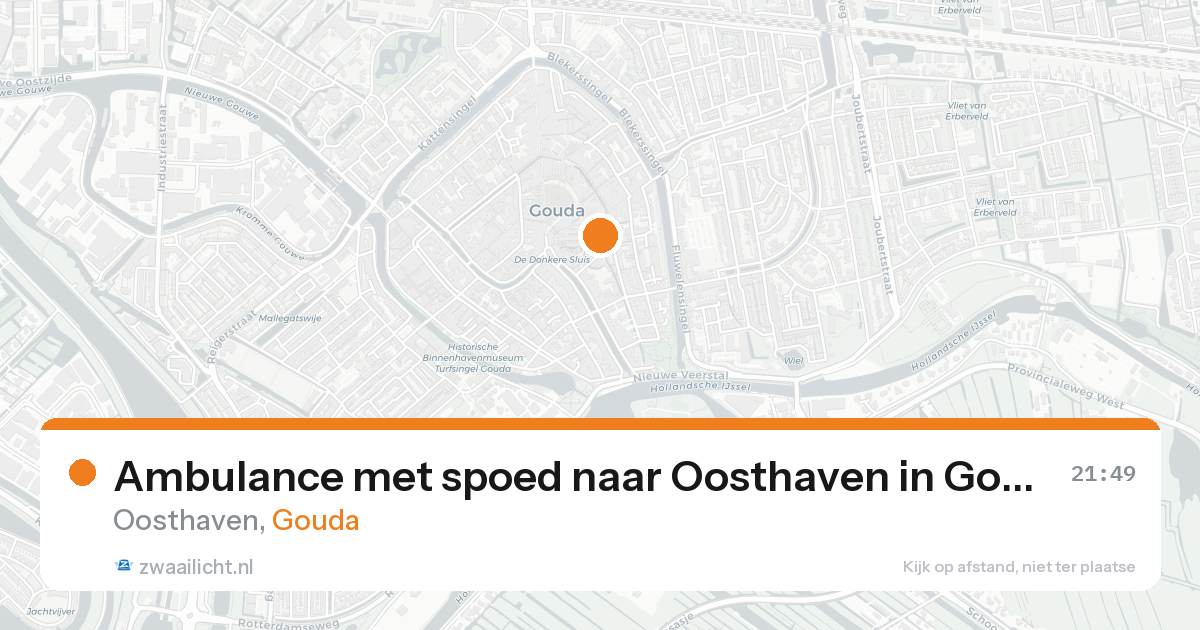 Ambulance met spoed naar Oosthaven in Gouda — 24 aug 2026