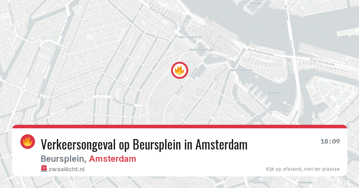 Verkeersongeval op Beursplein in Amsterdam — 5 jun 2026
