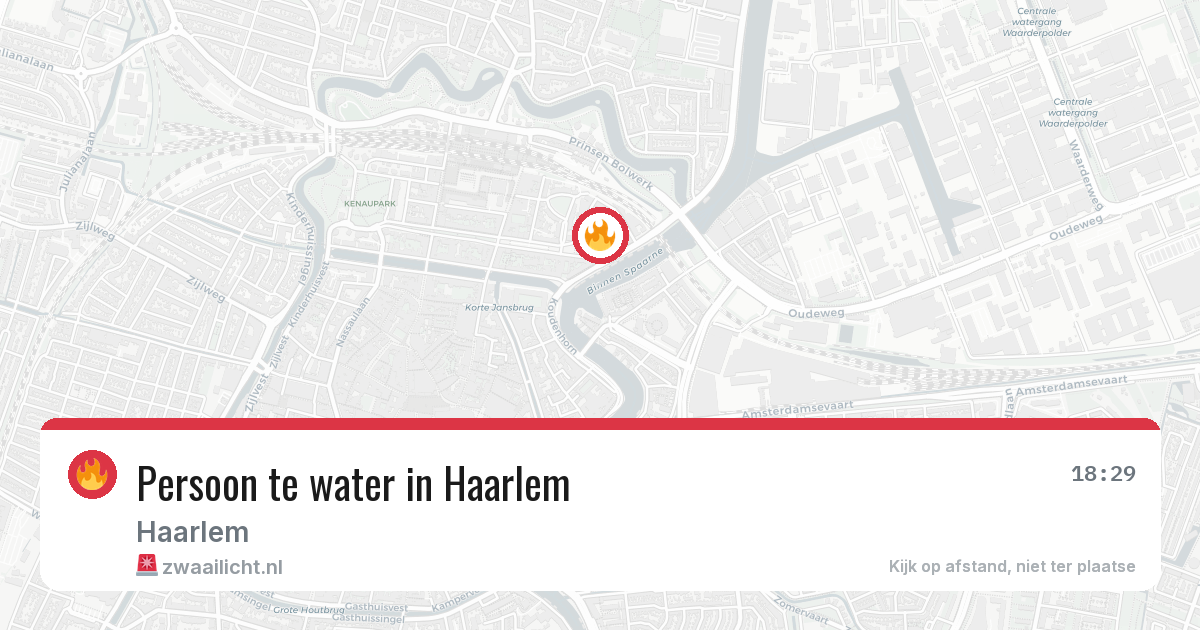 Persoon te water in Haarlem — 20 mei 2026