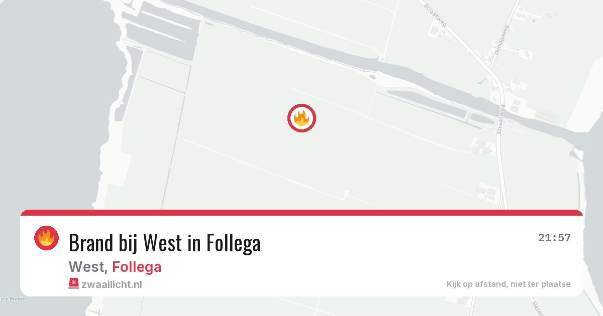 Brand bij West in Follega — 27 jun 2026