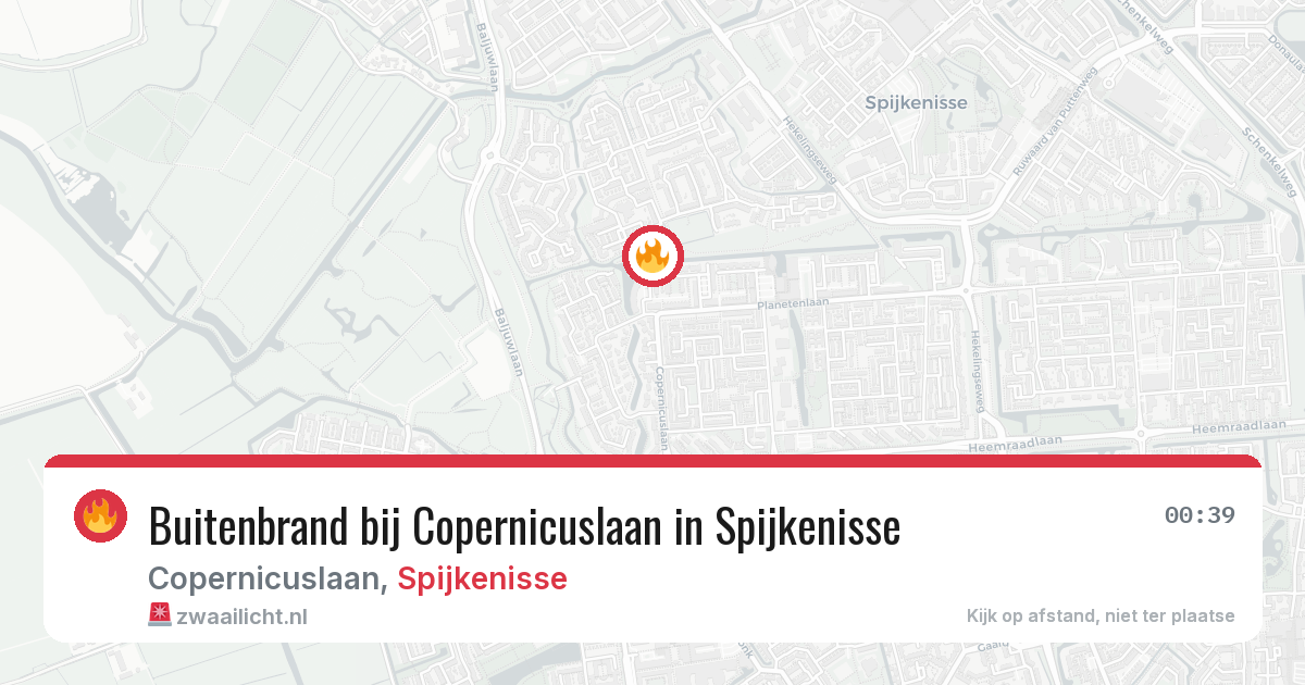 Buitenbrand bij Copernicuslaan in Spijkenisse — 27 apr 2026