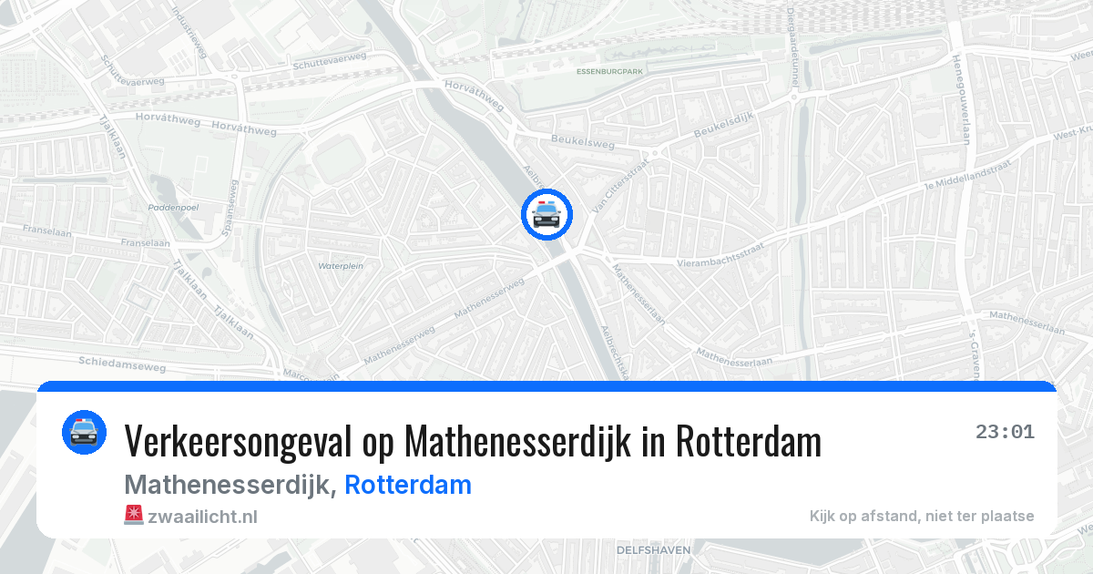 Verkeersongeval op Mathenesserdijk in Rotterdam — 28 apr 2026