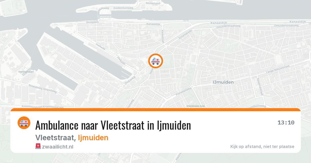 Ambulance naar Vleetstraat in Ijmuiden — 26 jul 2026
