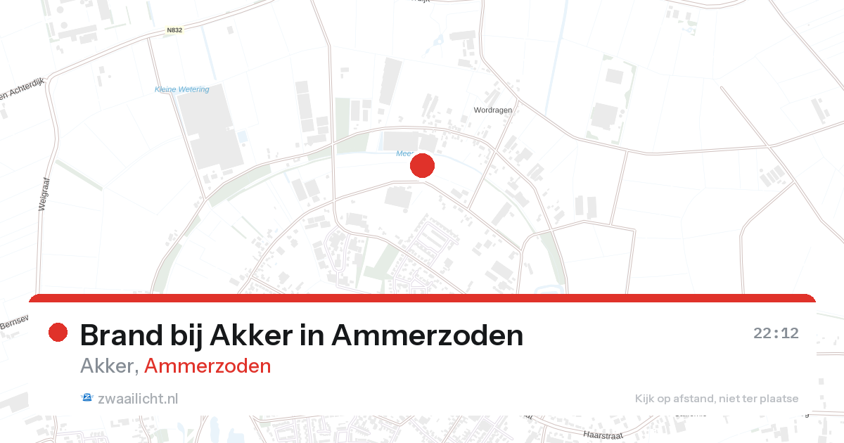 Brand bij Akker in Ammerzoden — 27 aug 2026