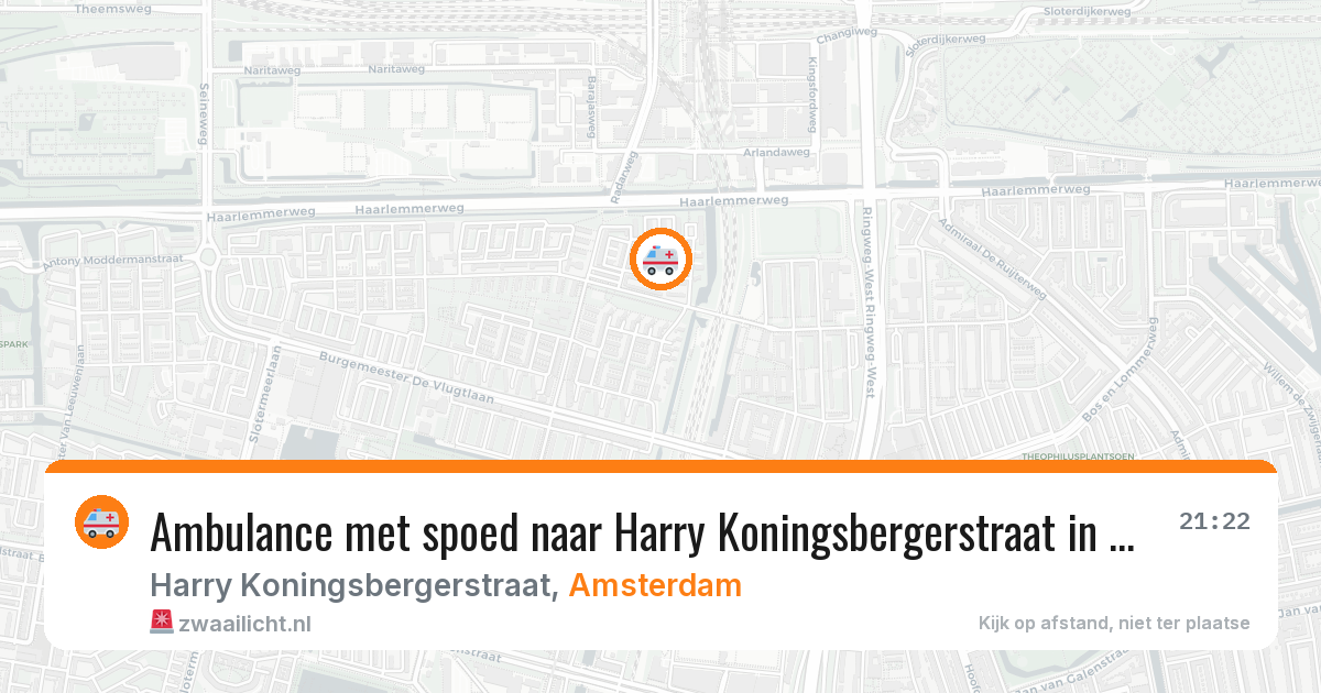 Ambulance met spoed naar Harry Koningsbergerstraat in Amsterdam — 18 mei 2026