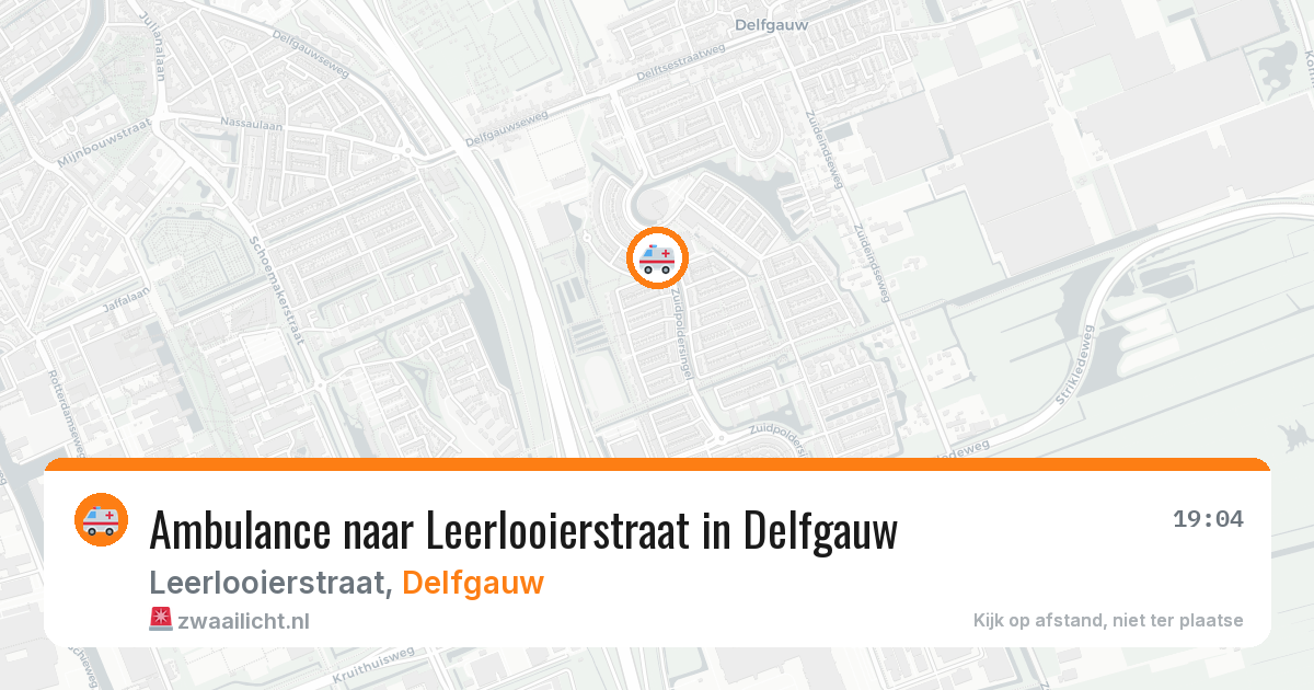 Ambulance naar Leerlooierstraat in Delfgauw — 25 jun 2026