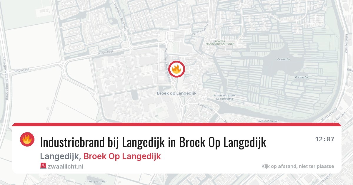 Industriebrand bij Langedijk in Broek Op Langedijk — 25 jun 2026