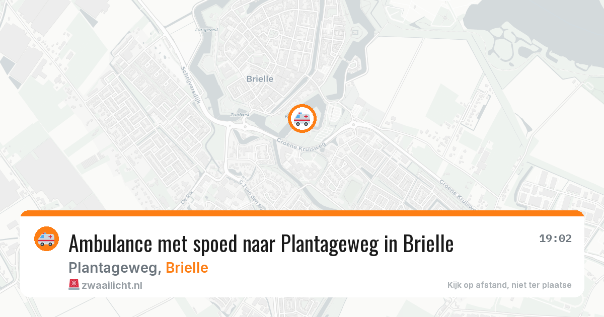 Ambulance met spoed naar Plantageweg in Brielle — 2 aug 2026