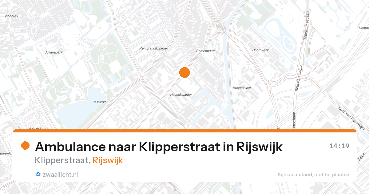 Ambulance naar Klipperstraat in Rijswijk — 27 aug 2026