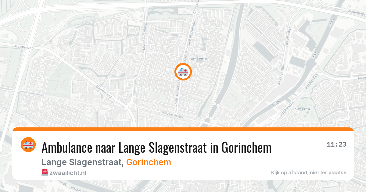 Ambulance naar Lange Slagenstraat in Gorinchem — 13 jun 2026