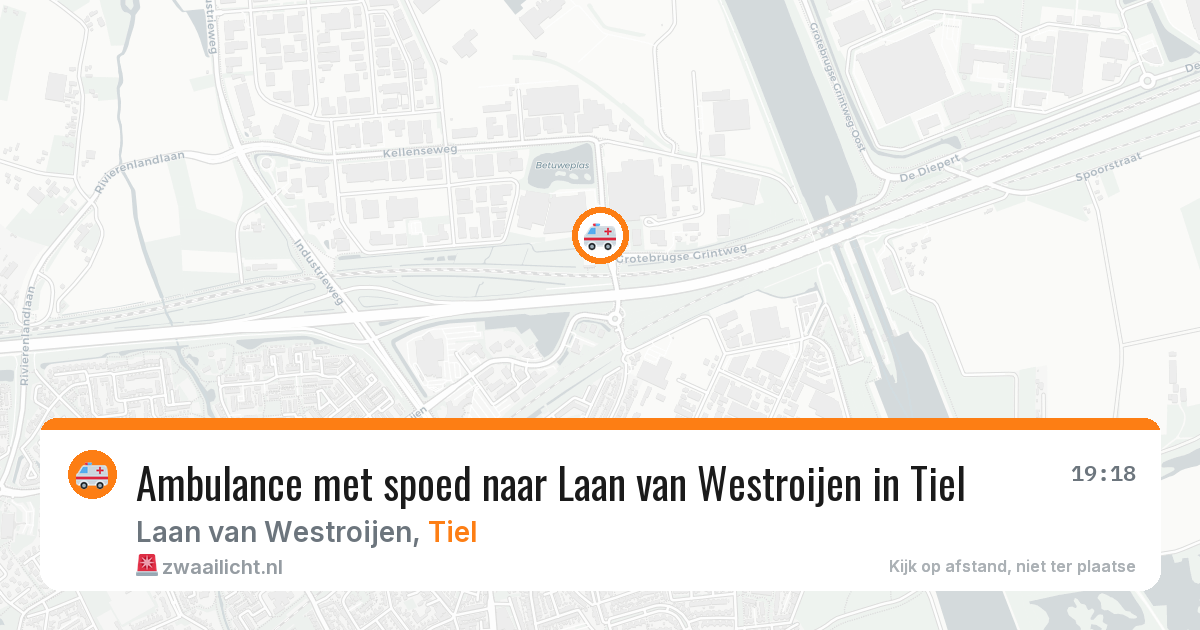 Ambulance met spoed naar Laan van Westroijen in Tiel — 10 mrt 2026