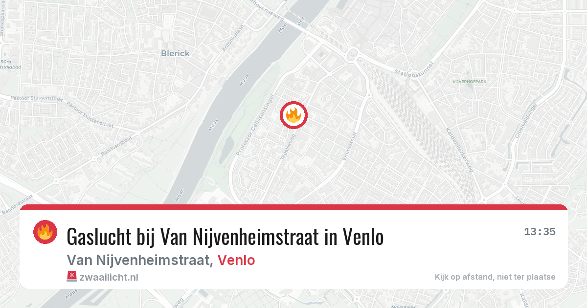 Gaslucht bij Van Nijvenheimstraat in Venlo — 14 apr 2026