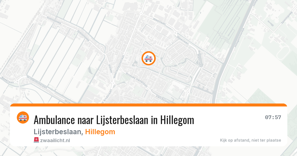 Ambulance naar Lijsterbeslaan in Hillegom — 28 jul 2026