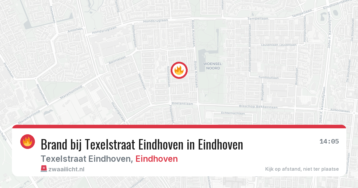 Brand bij Texelstraat Eindhoven in Eindhoven — 13 aug 2026