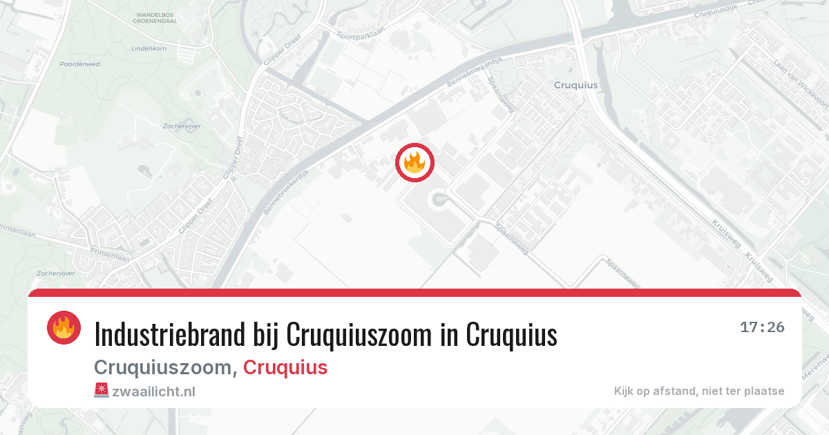Industriebrand bij Cruquiuszoom in Cruquius — 18 mrt 2026