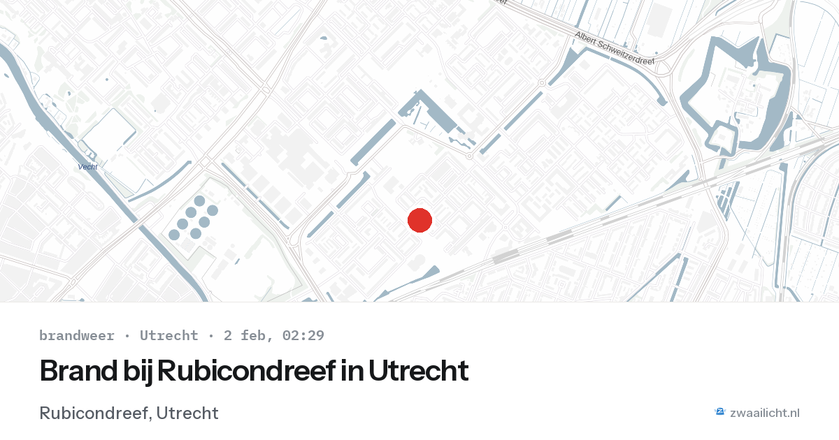 Brand bij Rubicondreef in Utrecht — 2 feb 2026