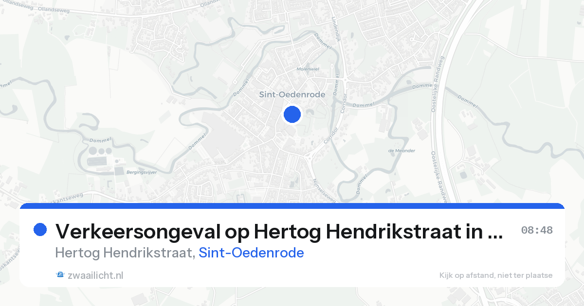 Verkeersongeval op Hertog Hendrikstraat in Sint-Oedenrode — 22 aug 2026