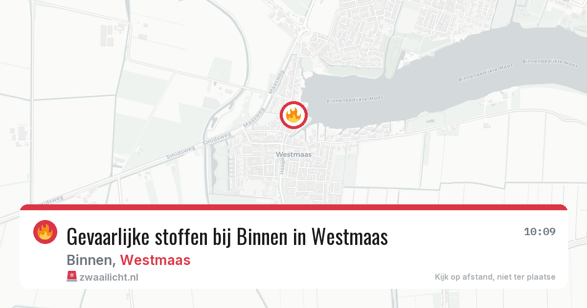 Gevaarlijke stoffen bij Binnen in Westmaas — 7 mei 2026