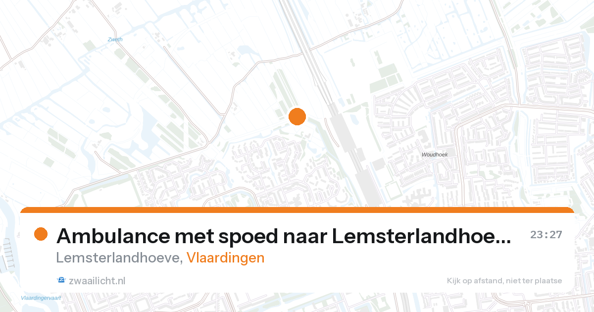 Ambulance met spoed naar Lemsterlandhoeve in Vlaardingen — 16 mrt 2026