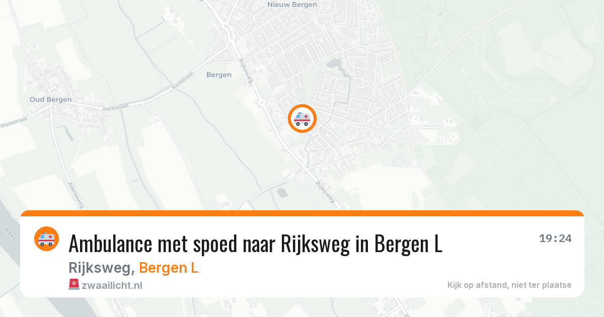 Ambulance met spoed naar Rijksweg in Bergen L — 17 jun 2026
