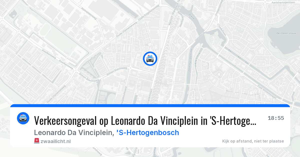 Verkeersongeval op Leonardo Da Vinciplein in 'S-Hertogenbosch — 26 mei 2026