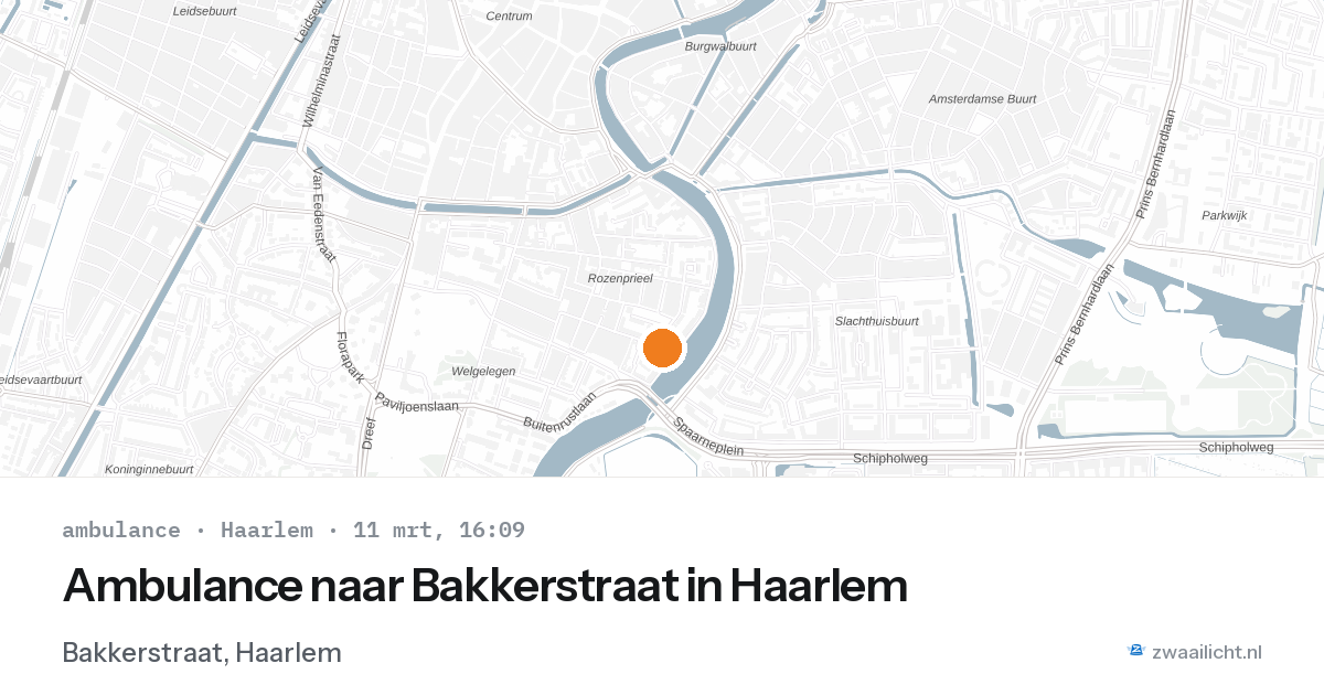 Ambulance naar Bakkerstraat in Haarlem — 11 mrt 2026