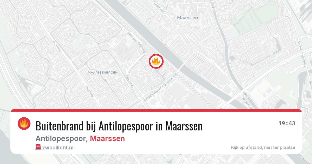 Buitenbrand bij Antilopespoor in Maarssen — 16 jun 2026