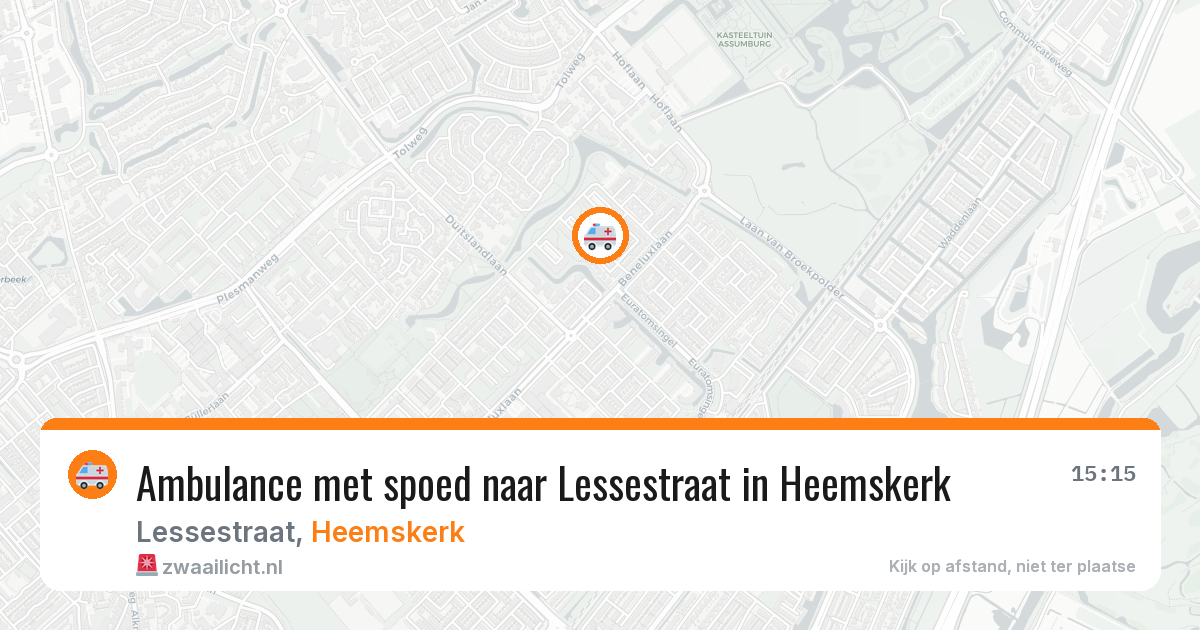 Ambulance met spoed naar Lessestraat in Heemskerk — 4 mei 2026