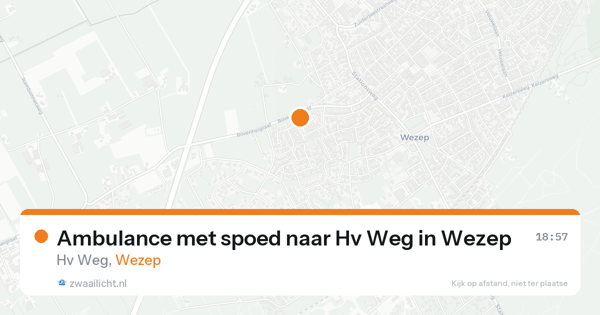 Ambulance met spoed naar Hv Weg in Wezep — 25 aug 2026