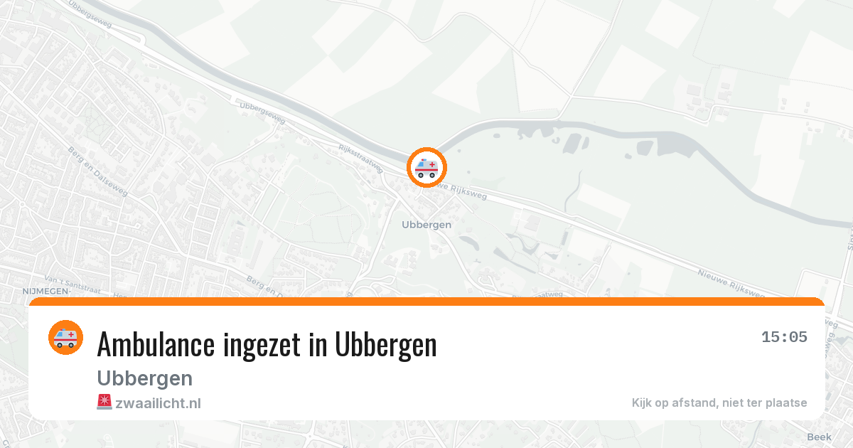 Ambulance ingezet in Ubbergen — 19 mei 2026