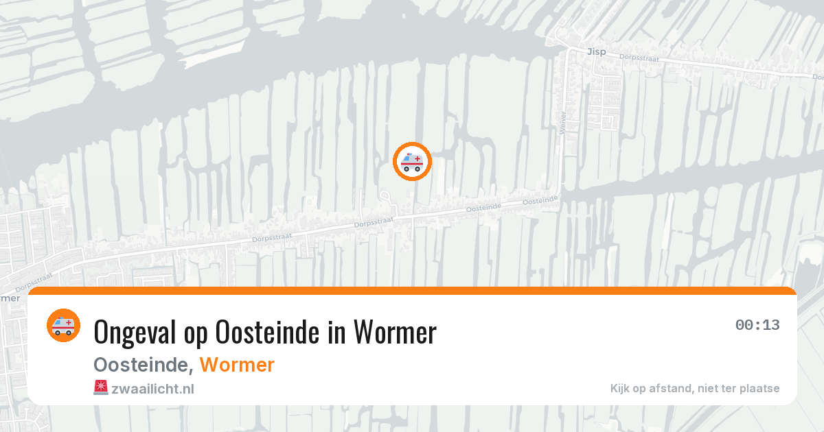 Ongeval op Oosteinde in Wormer — 22 mei 2026