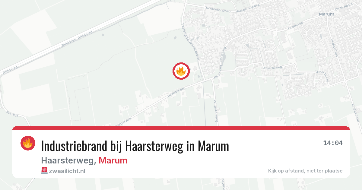 Industriebrand bij Haarsterweg in Marum — 31 mei 2026