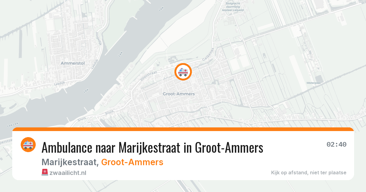 Ambulance naar Marijkestraat in Groot-Ammers — 30 jul 2026