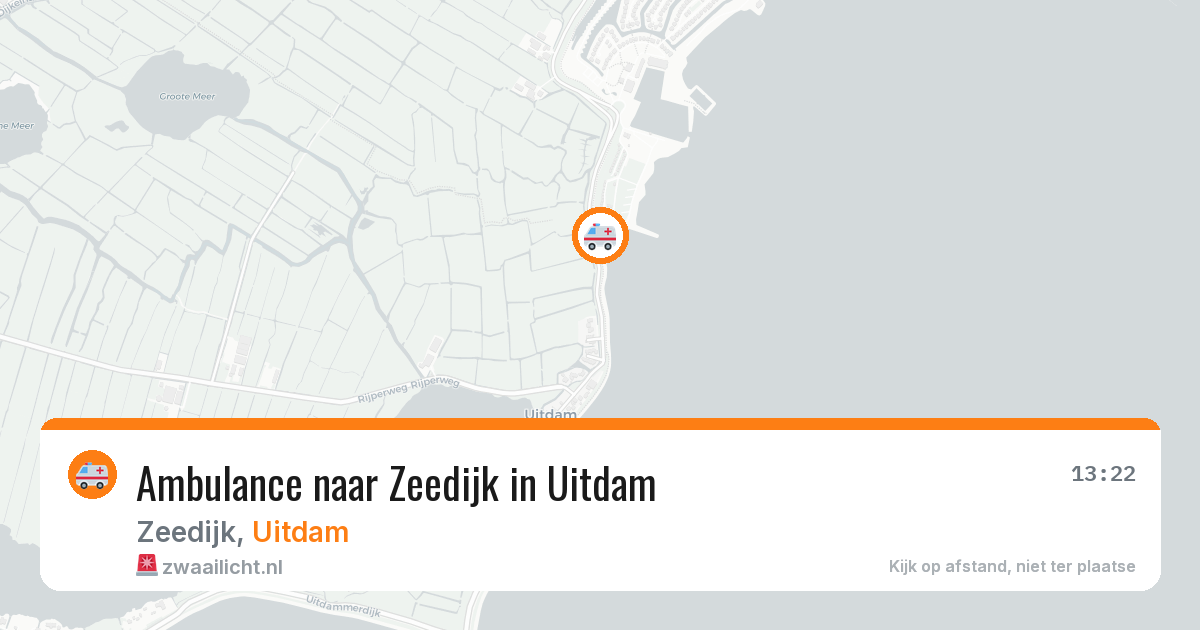 Ambulance naar Zeedijk in Uitdam — 31 jul 2026