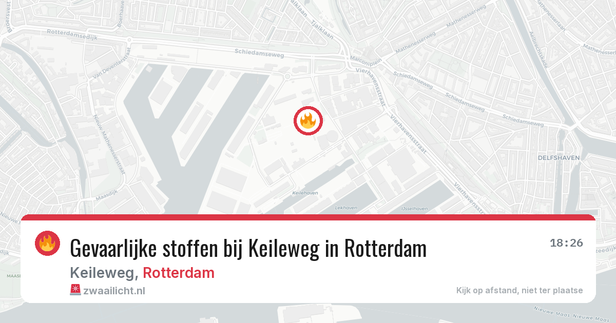 Gevaarlijke stoffen bij Keileweg in Rotterdam — 24 mrt 2026
