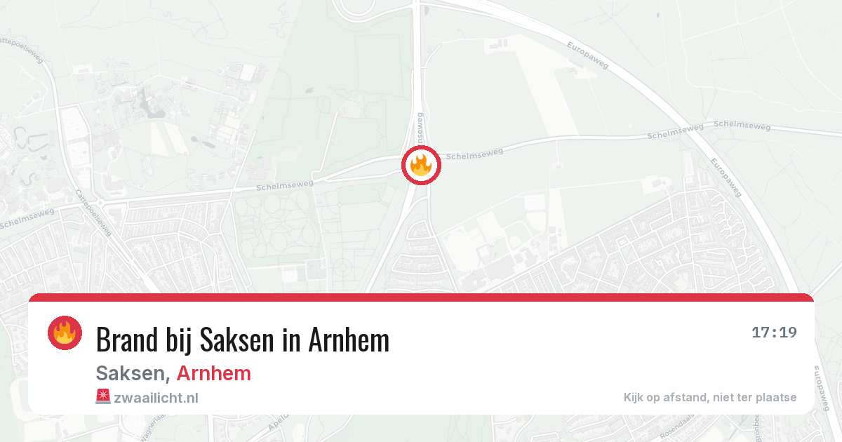 Brand bij Saksen in Arnhem — 22 mei 2026