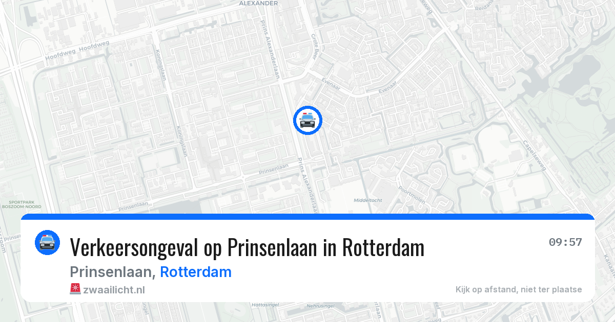 Verkeersongeval op Prinsenlaan in Rotterdam — 21 mei 2026