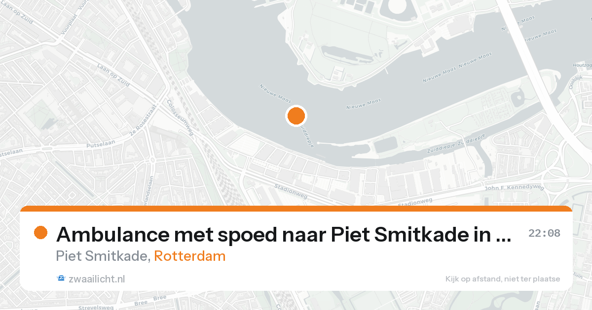 Ambulance met spoed naar Piet Smitkade in Rotterdam — 25 aug 2026
