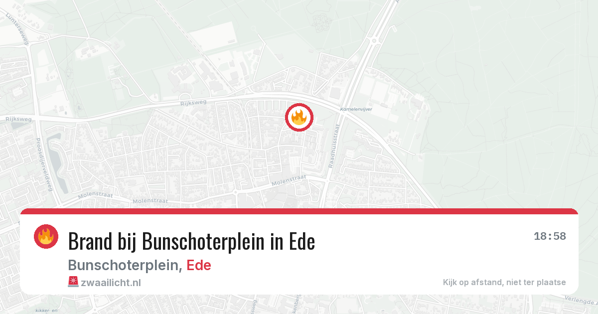 Brand bij Bunschoterplein in Ede — 5 jul 2026