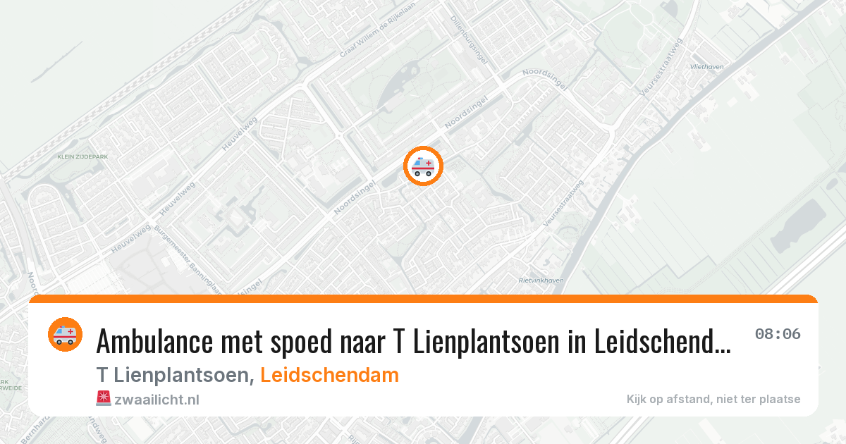 Ambulance met spoed naar T Lienplantsoen in Leidschendam — 17 apr 2026