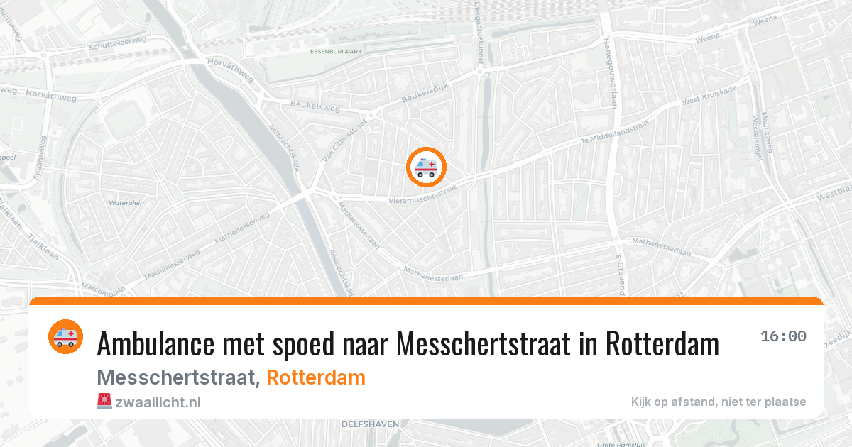 Ambulance met spoed naar Messchertstraat in Rotterdam — 26 jun 2026