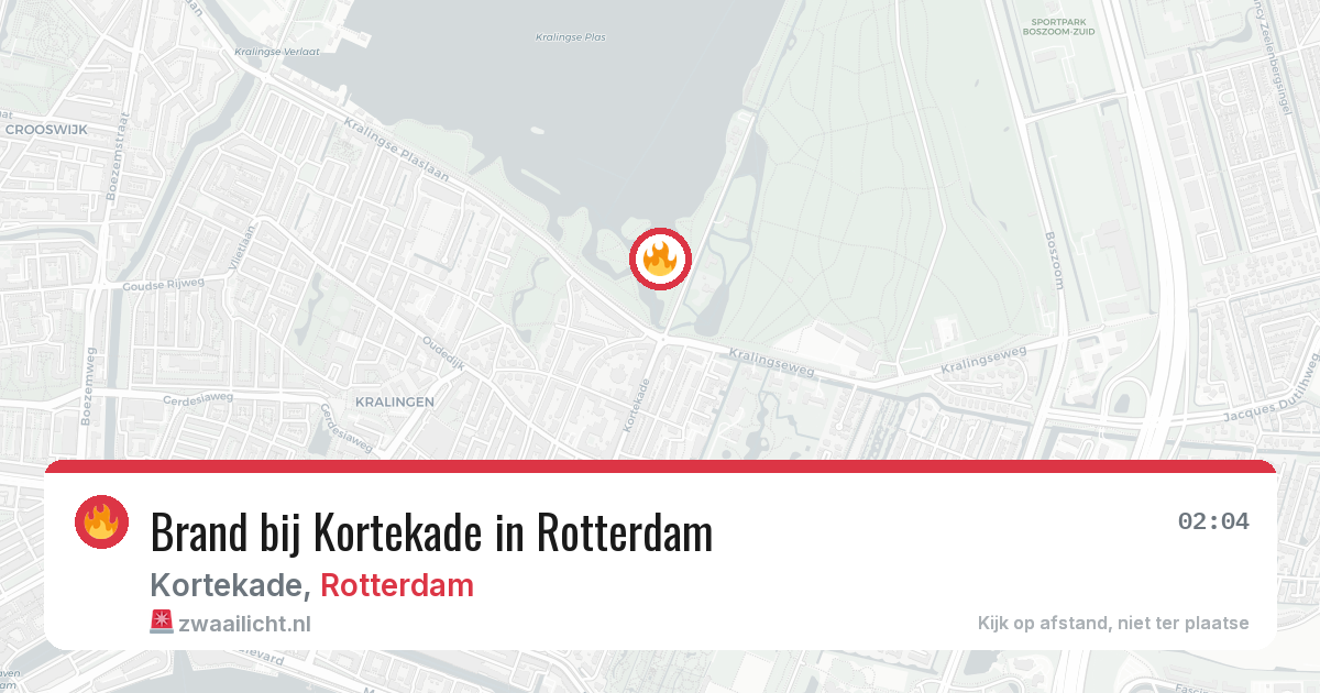 Brand bij Kortekade in Rotterdam — 31 jul 2026